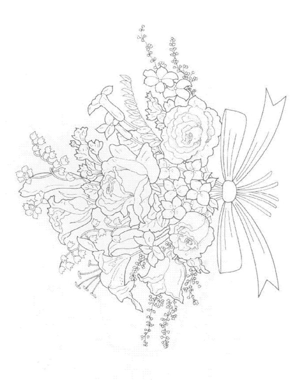 Plansa de colorat cu Flori 59 55